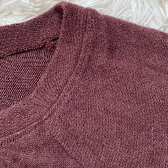 Double Zero LS Hacci Top 💗 Burgundy - Picture 7 of 11